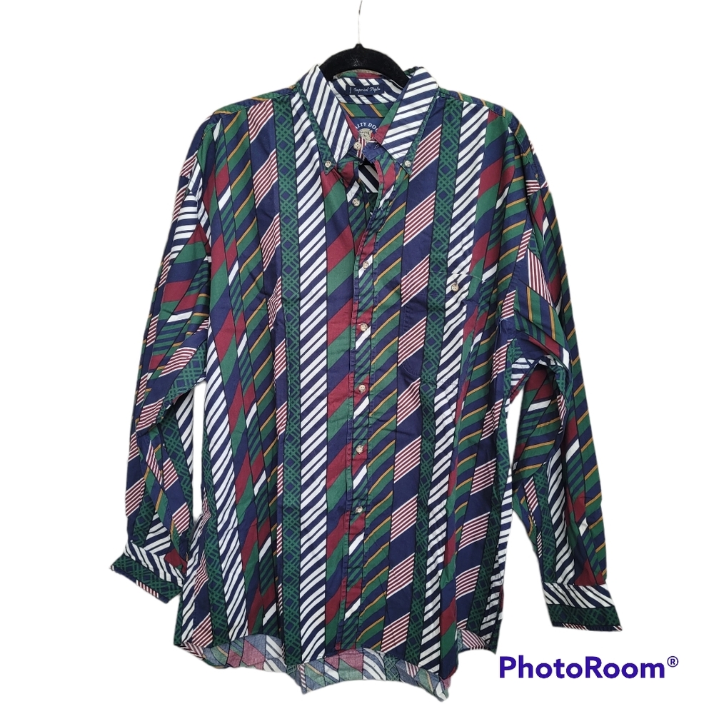 COPY - Vintage 90's Abstract Striped Button Down Shirt